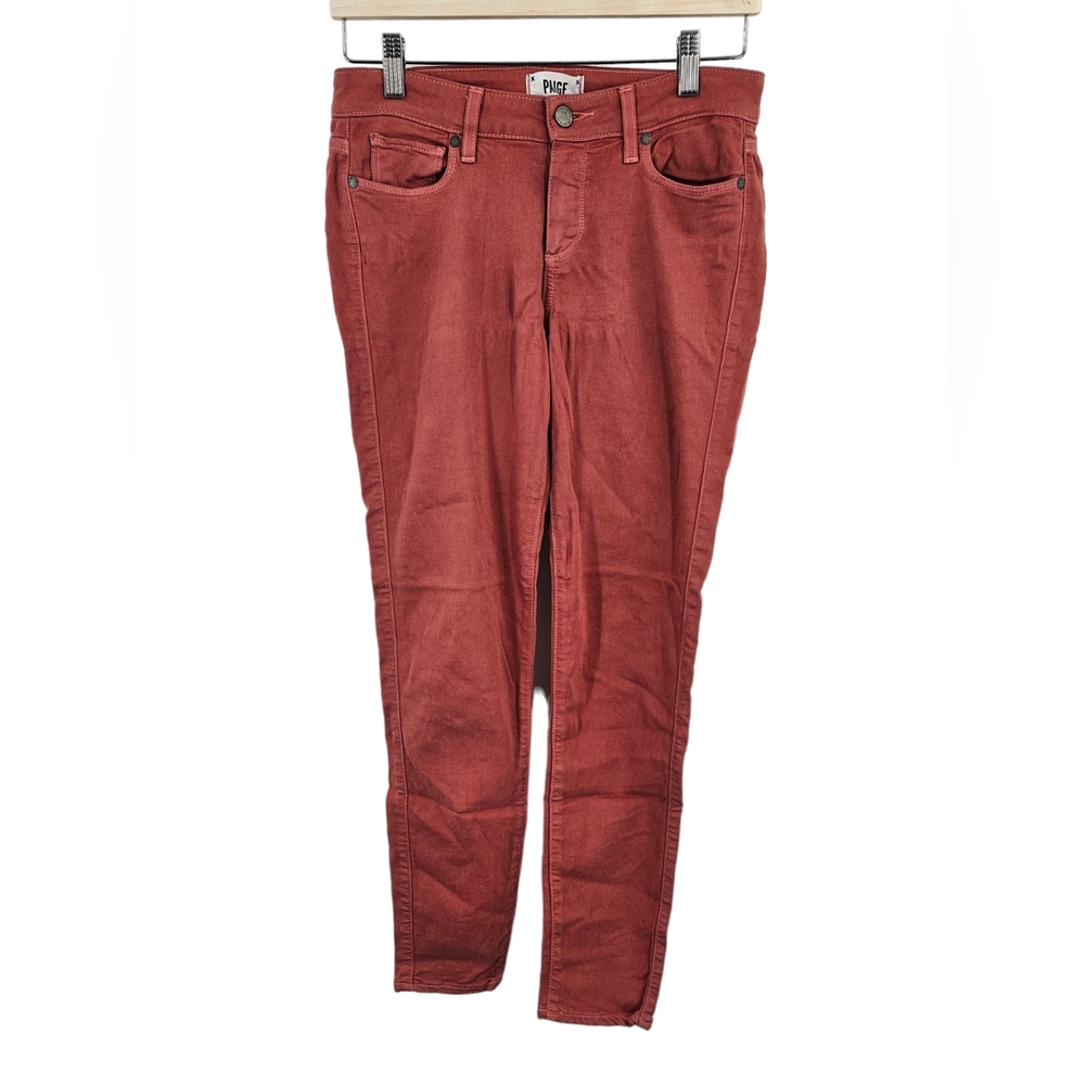 Paige Womens Verdugo Ankle Skinny Stretch Low Rise Denim Jeans USA Red Clay 27